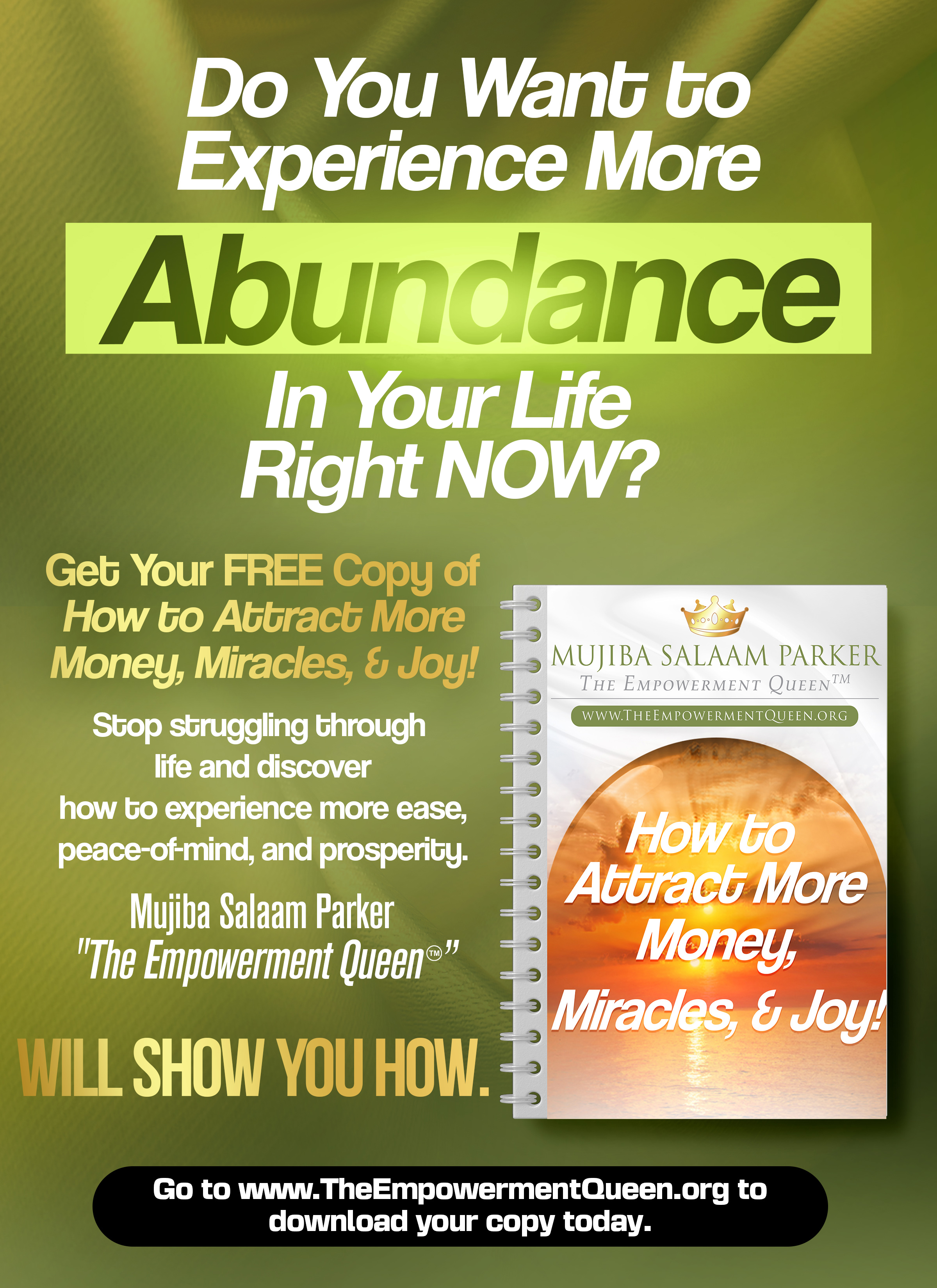 FREE Report: How to Attract More Money, Miracles & Joy